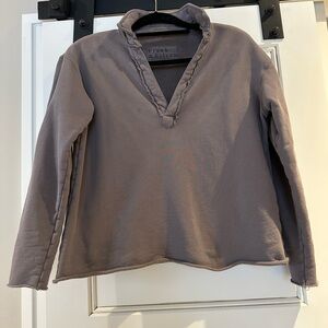 Frank & Eileen Taupe Sweatshirt with V-Neck